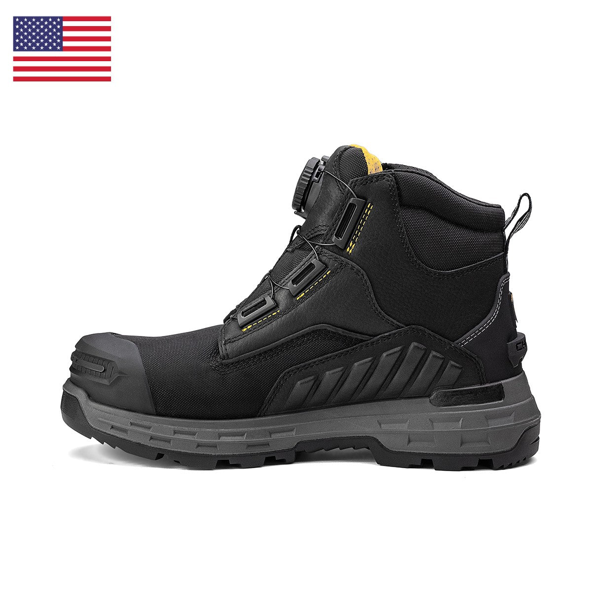 Wildwood 6” Composite Toe Turbolace™ Work Boot - Black - Made in USA – product view 2