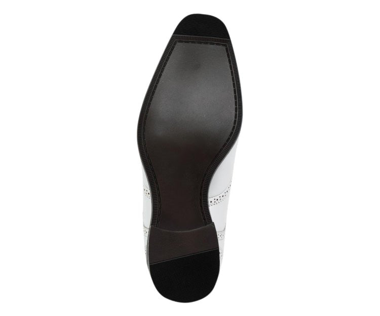 Bolano Elwyn Men’s White Leather Derby Brogue Shoes – Clean Classic Craft with Modern Dress Elegance
