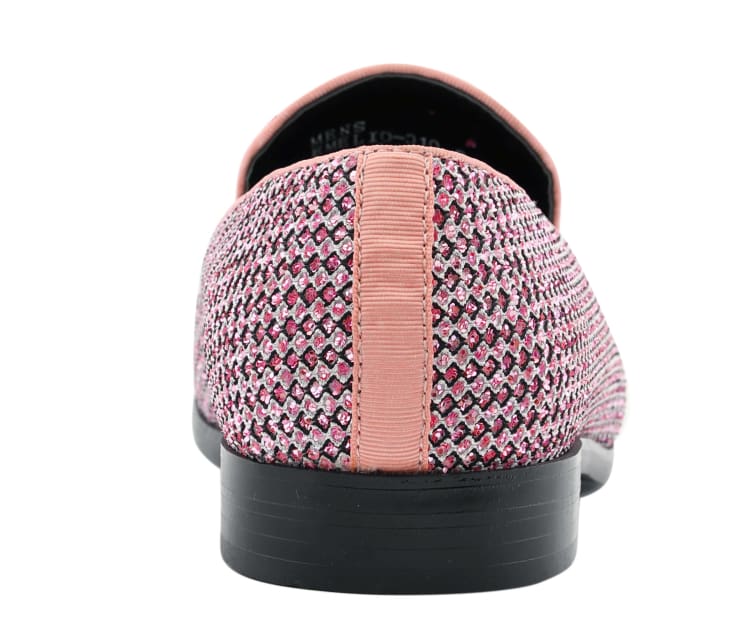 Bolano Emelio Men's Pink Tuxedo Slippers