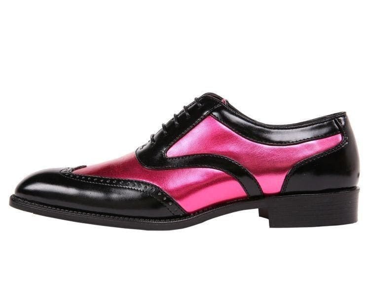 Bolano Lawson Fuchsia Men’s Two Tone Lace Up Oxford Shoe