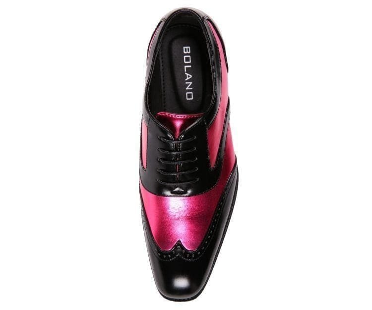 Bolano Lawson Fuchsia Men’s Two Tone Lace Up Oxford Shoe