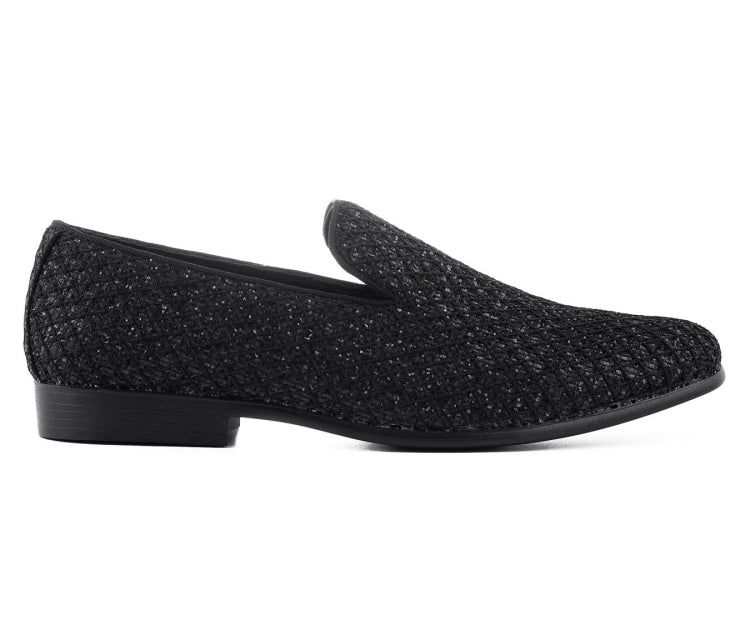 Bolano Sarlo Black Menβs Glitter Loafers