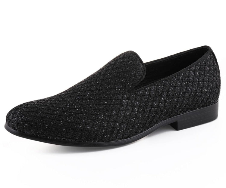 Bolano Sarlo Black Menβs Glitter Loafers