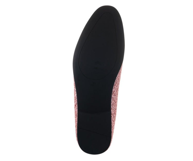 Bolano Sarlo Pink Glitter Tuxedo Slippers Women’s