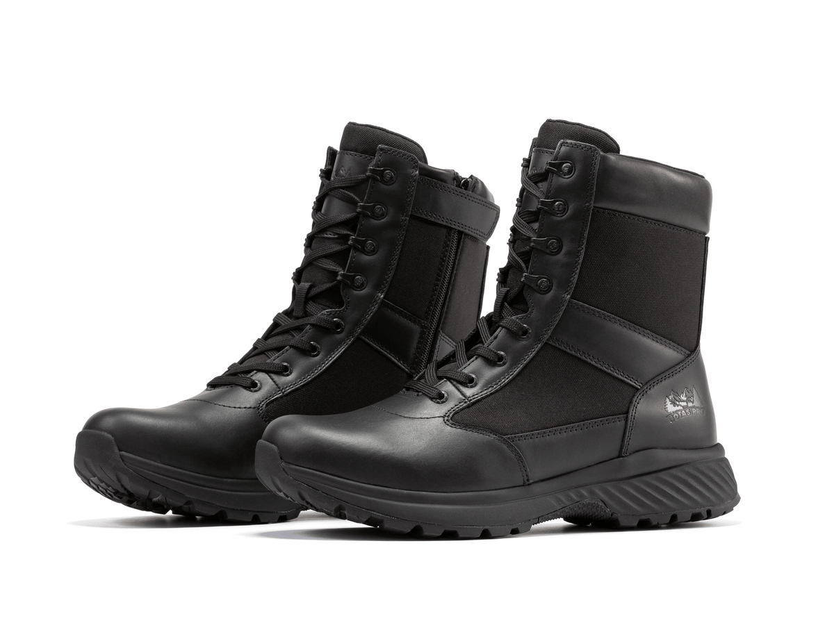 Botas Pro Black Men's 8 inch Side Zipper Military Tactical Boots BP703 – side view