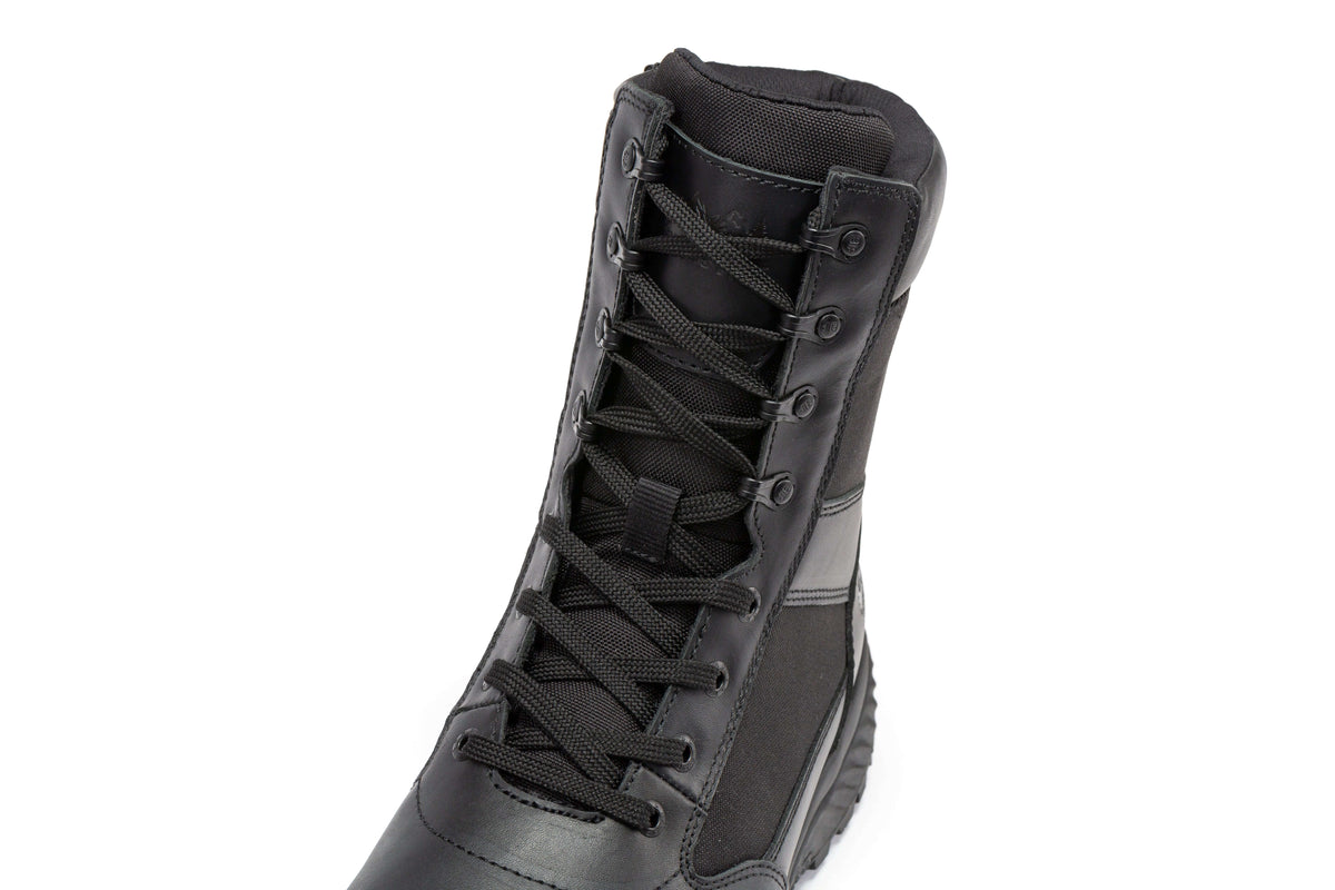 Botas Pro Black Men's 8 inch Side Zipper Military Tactical Boots BP703 – side view