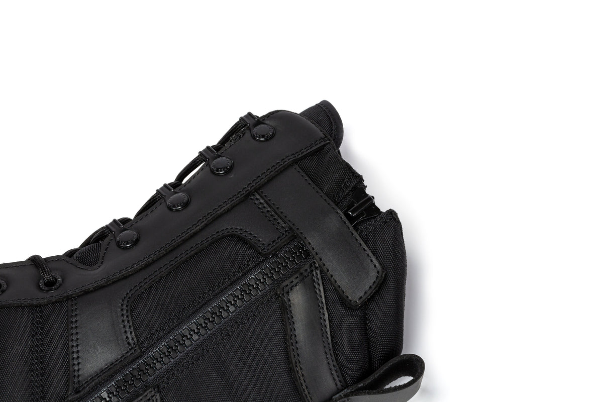 Botas Pro Black Men's 8 inch Side Zipper Rubber Sole Tactical Boots BMP110BK – side view