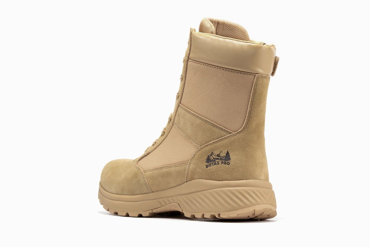 Botas Pro Sand Men's 8 inch Side Zipper Military Tactical Boots BP701 – side view