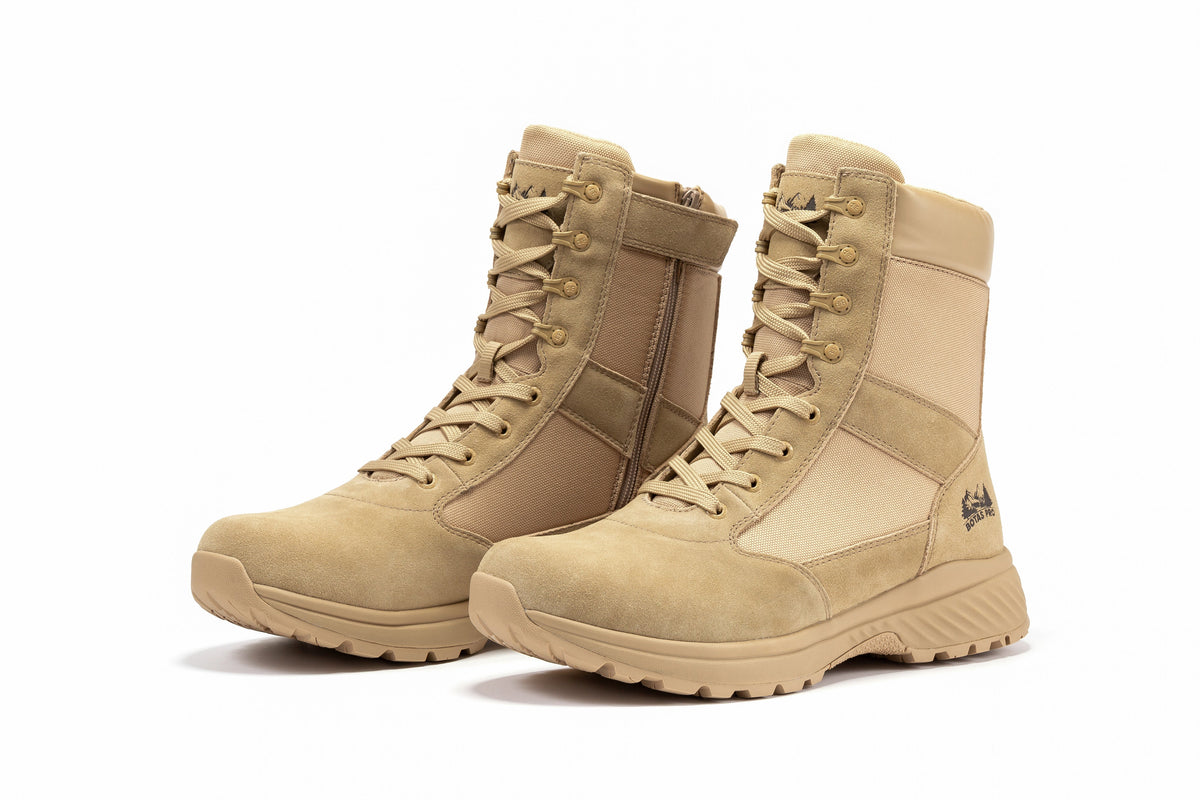 Botas Pro Sand Men's 8 inch Side Zipper Military Tactical Boots BP701 – side view