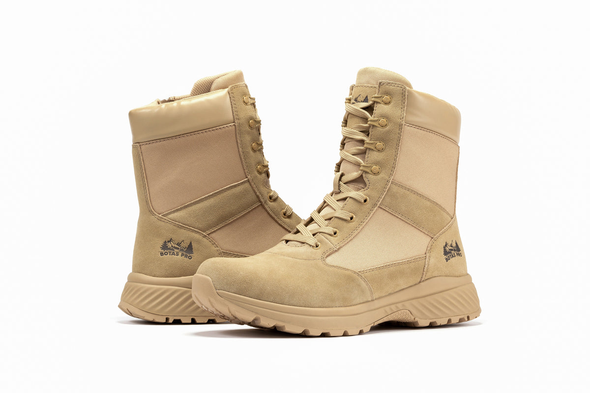 Botas Pro Sand Men's 8 inch Side Zipper Military Tactical Boots BP701 – side view