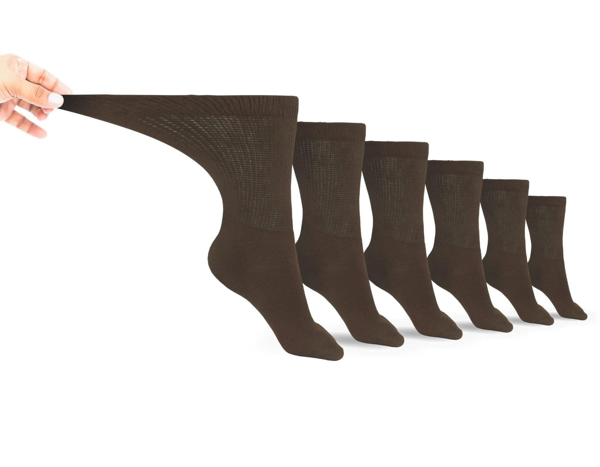 Men's Cotton Diabetic Crew Socks (6 Pair) – product view 8