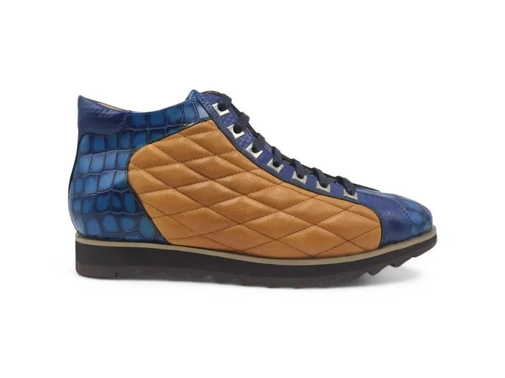 Carrucci Shoes Brand Embossed Alligator Calfskin Hi Top KB62613E