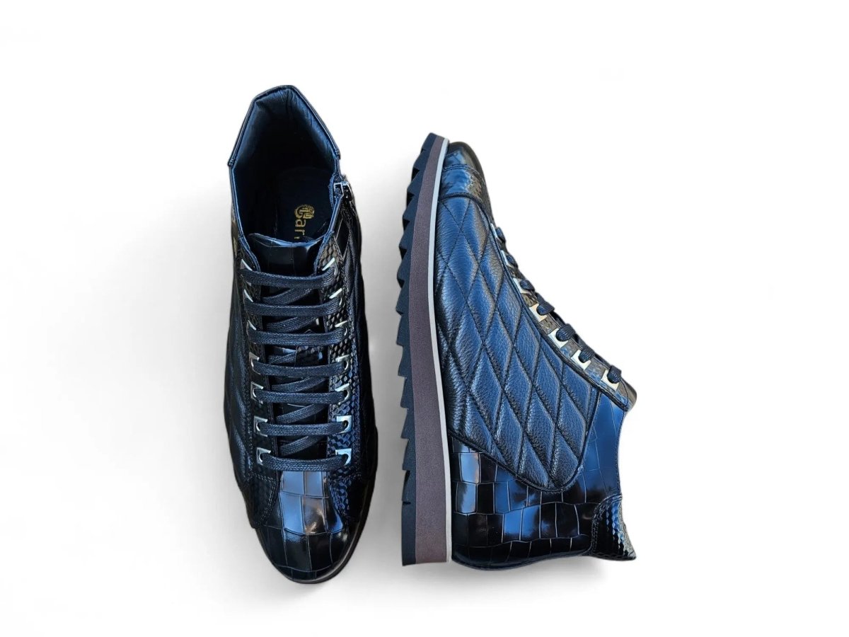 Carrucci Shoes Brand Embossed Alligator Calfskin Hi Top KB62613E