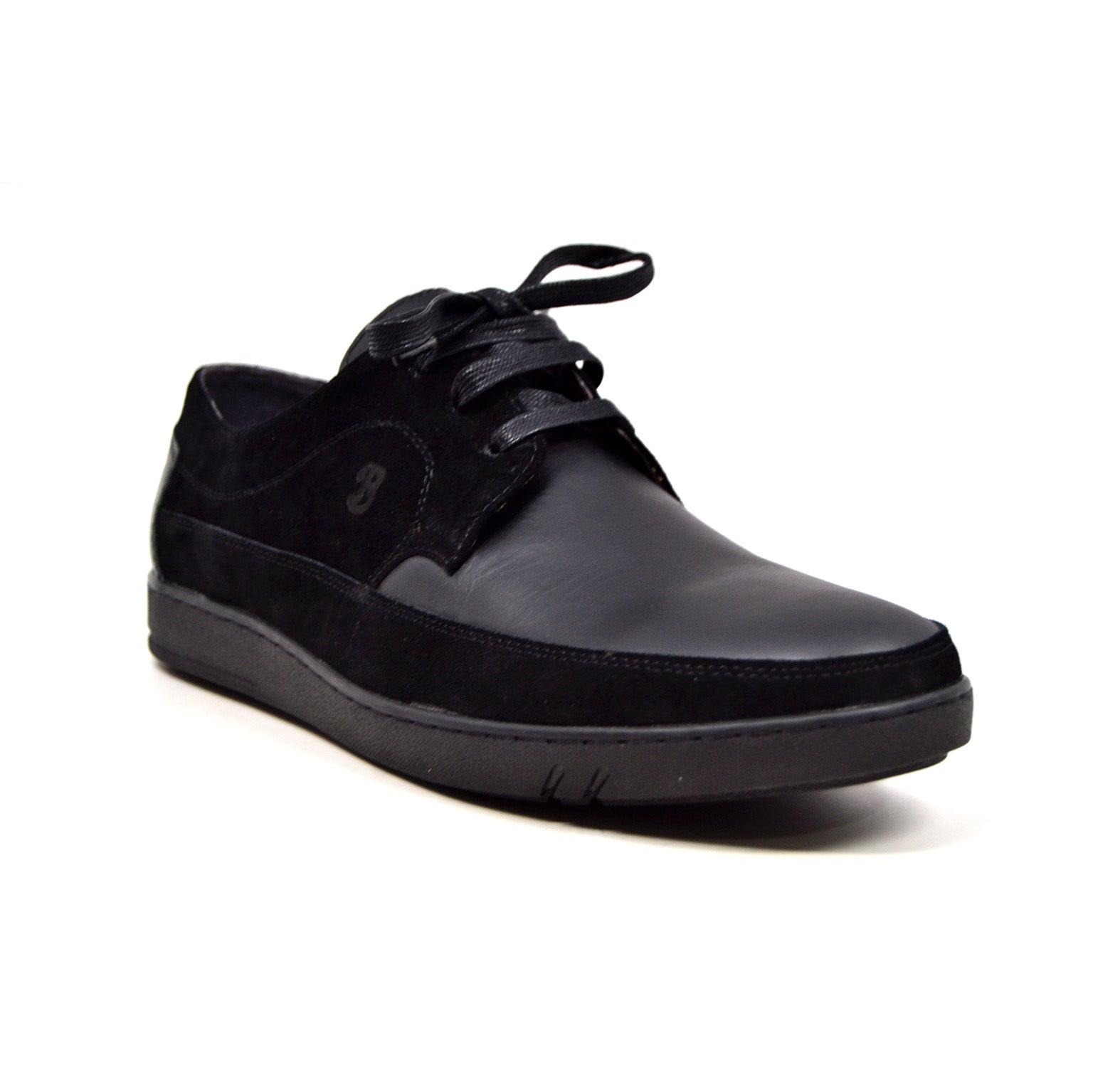 British Walkers Bristol Men's Vintage Black Leather and Suede Lace Up Shoes view 8