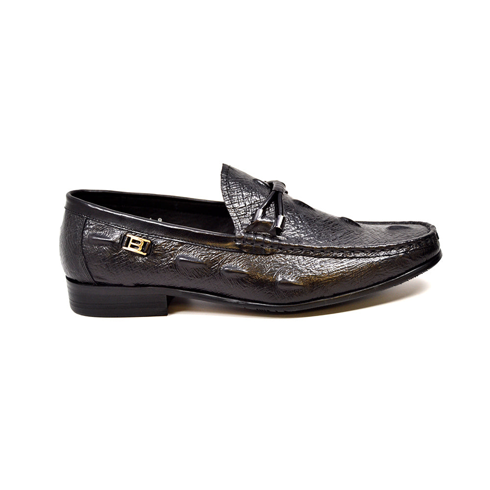 British Walkers Leon Men's Black Leather Slip On Dress Shoes view 5