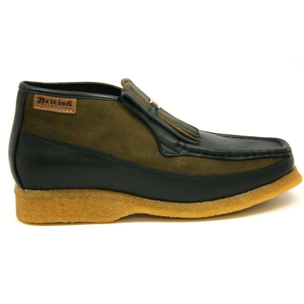 British Walkers Apollo Leather and Suede Men’s Slip On Chukka Boots