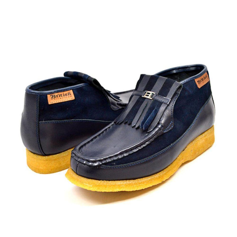 British Walkers Apollo Leather and Suede Men’s Slip On Chukka Boots