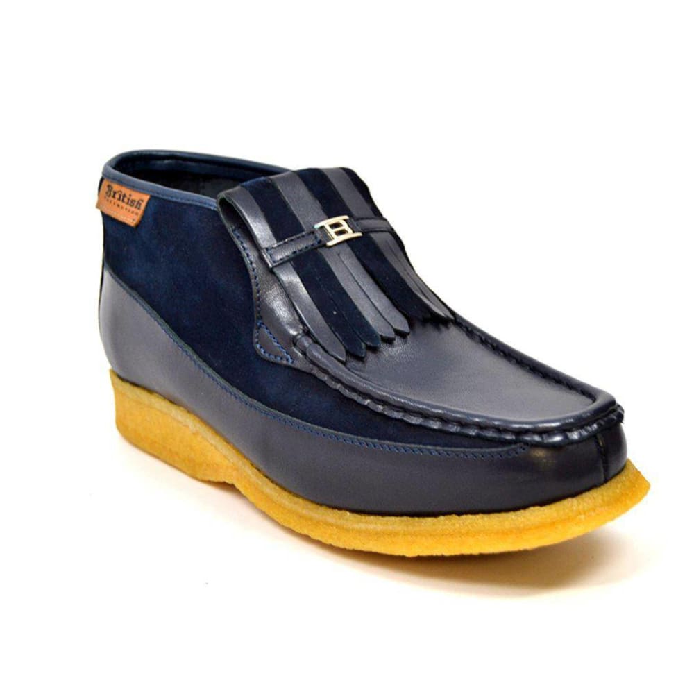 British Walkers Apollo Leather and Suede Men’s Slip On Chukka Boots