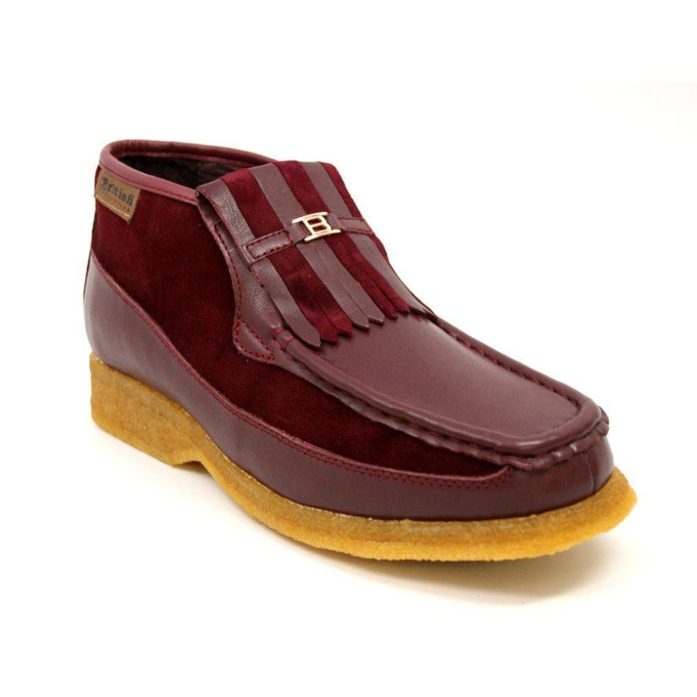 British Walkers Apollo Leather and Suede Men’s Slip On Chukka Boots