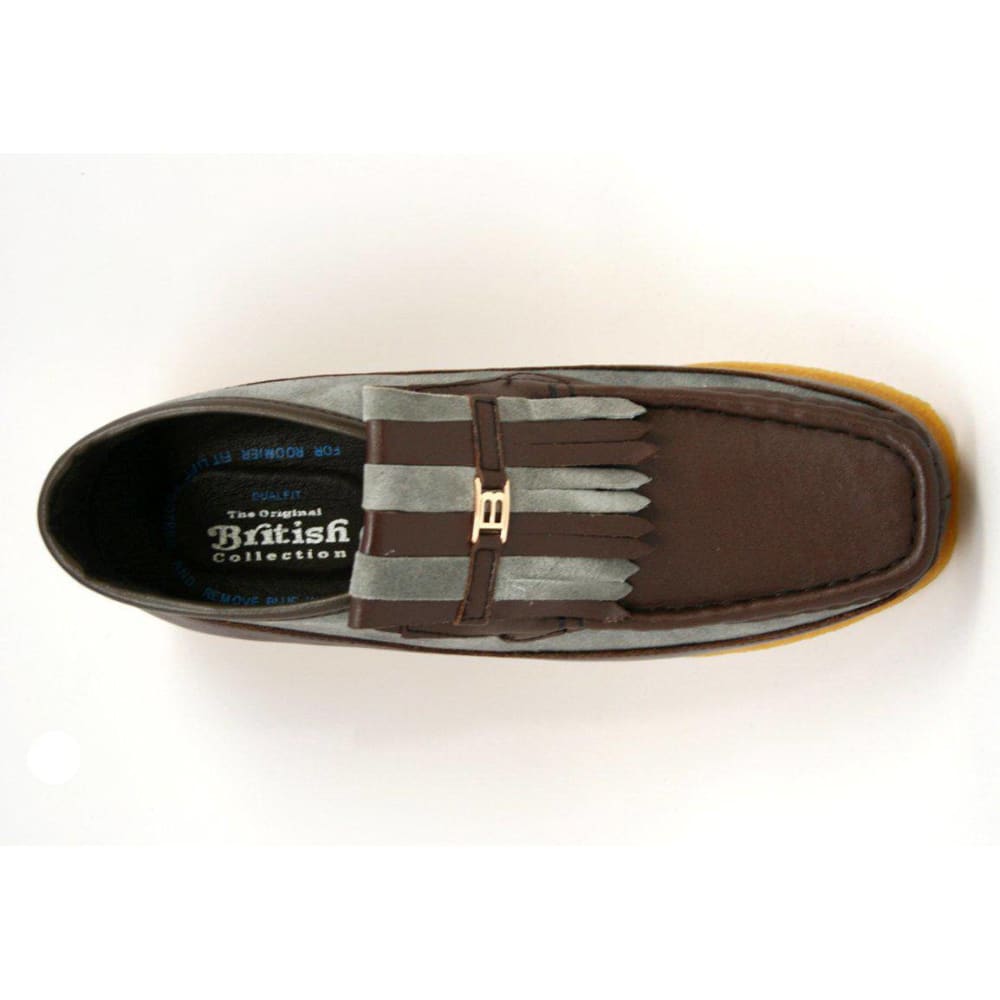 British Walkers Apollo Leather and Suede Men’s Slip On Chukka Boots