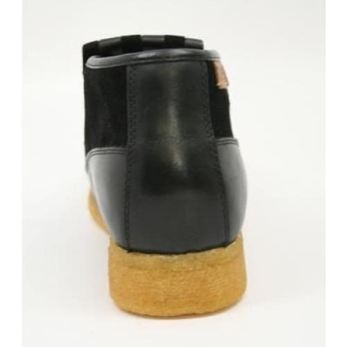 British Walkers Apollo Men’s Black Leather & Suede SlipOn Boots – Handcrafted CrepeSole Classic of Modern British Elegance