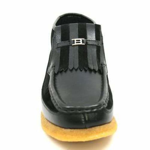 British Walkers Apollo Men’s Black Leather & Suede SlipOn Boots – Handcrafted CrepeSole Classic of Modern British Elegance