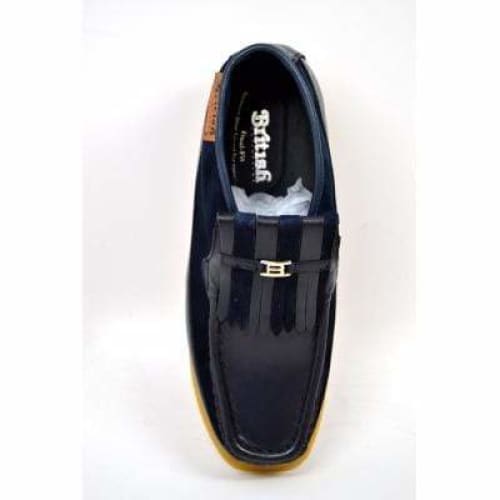 British Walkers Apollo Men’s Navy Leather & Suede SlipOn Boots – Handcrafted CrepeSole Blend of Classic British Luxury and Modern Style