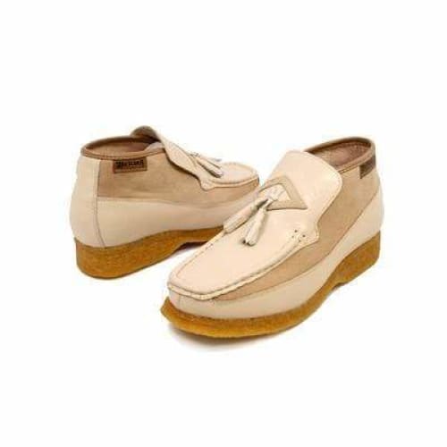 British Walkers Classic Men's Beige Leather and Suede Slip On Ankle Boots