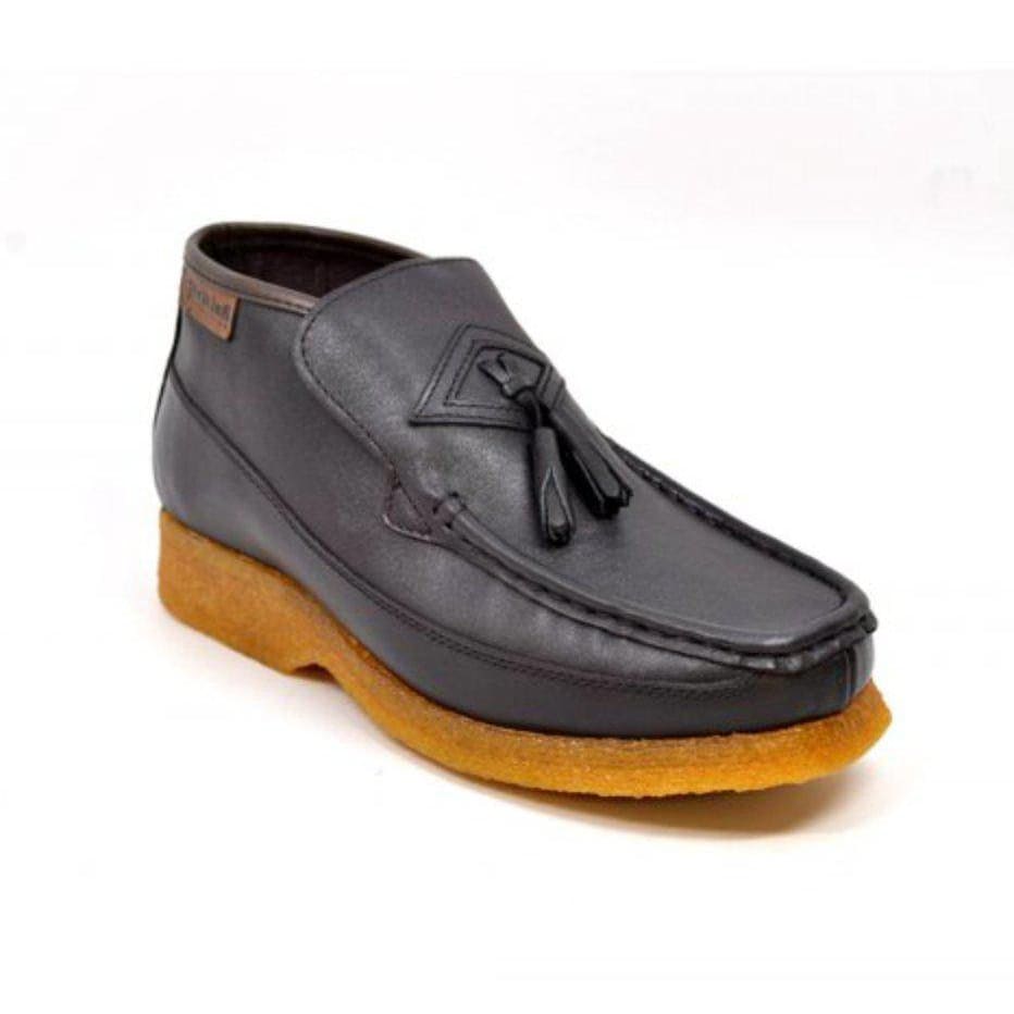 British Walkers Classic Men's Leather and Suede Slip On Crepe Sole Chukka Boots