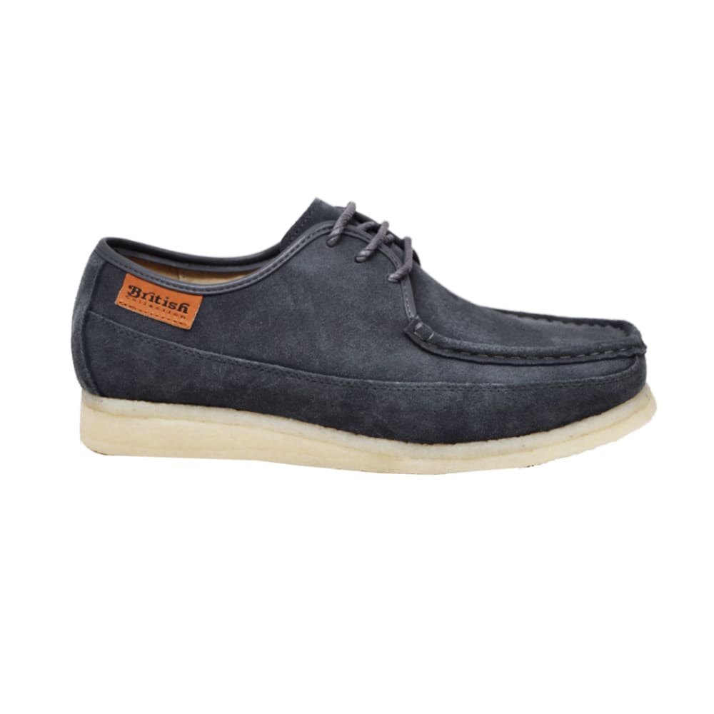 British Walkers Crown Low Top Men’s Suede Lace Up Crepe Sole Shoes