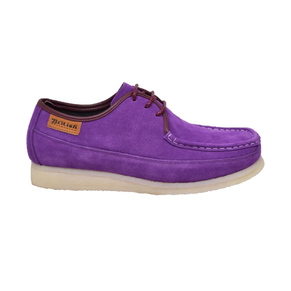 British Walkers Crown Low Top Men’s Suede Lace Up Crepe Sole Shoes