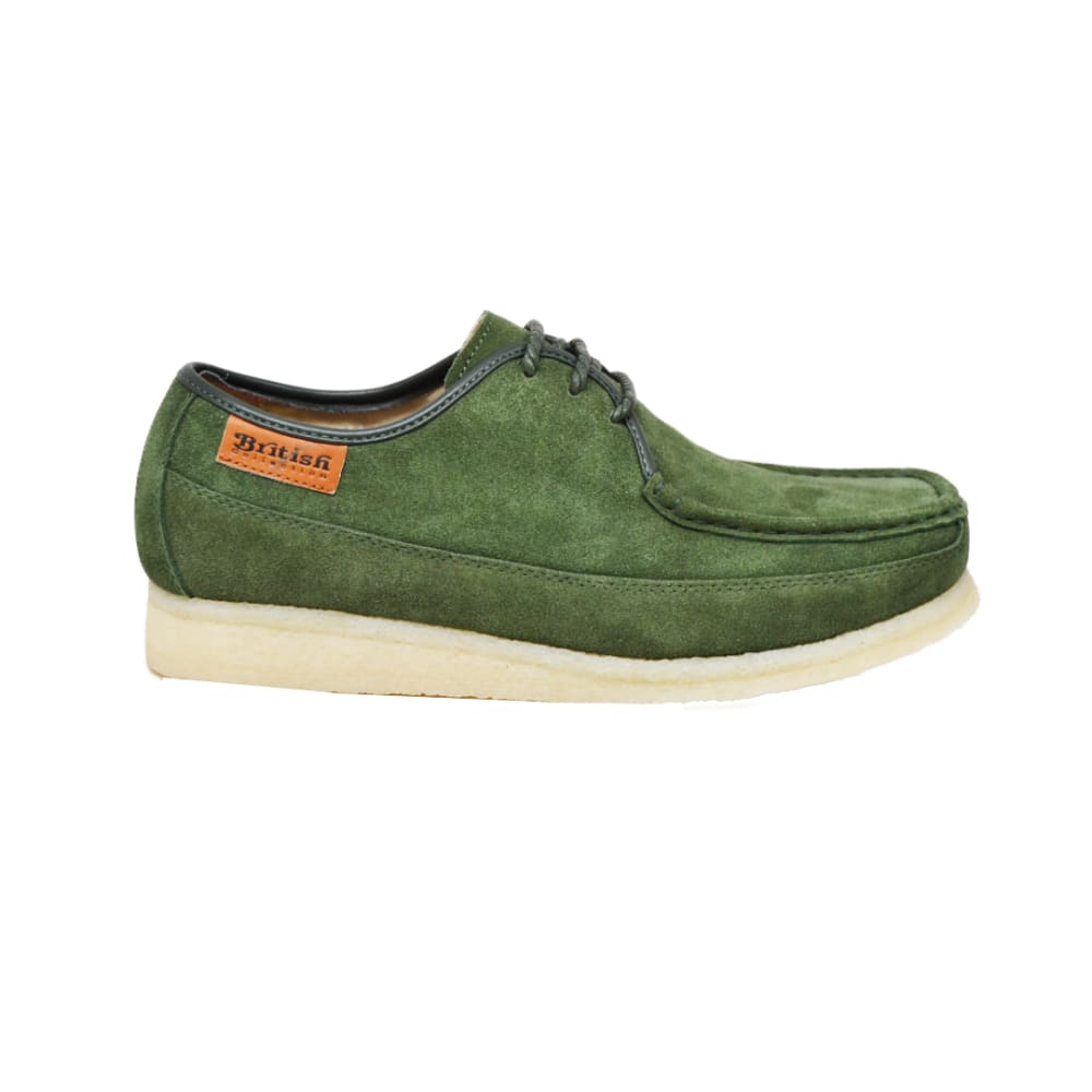 British Walkers Crown Low Top Men’s Suede Lace Up Crepe Sole Shoes