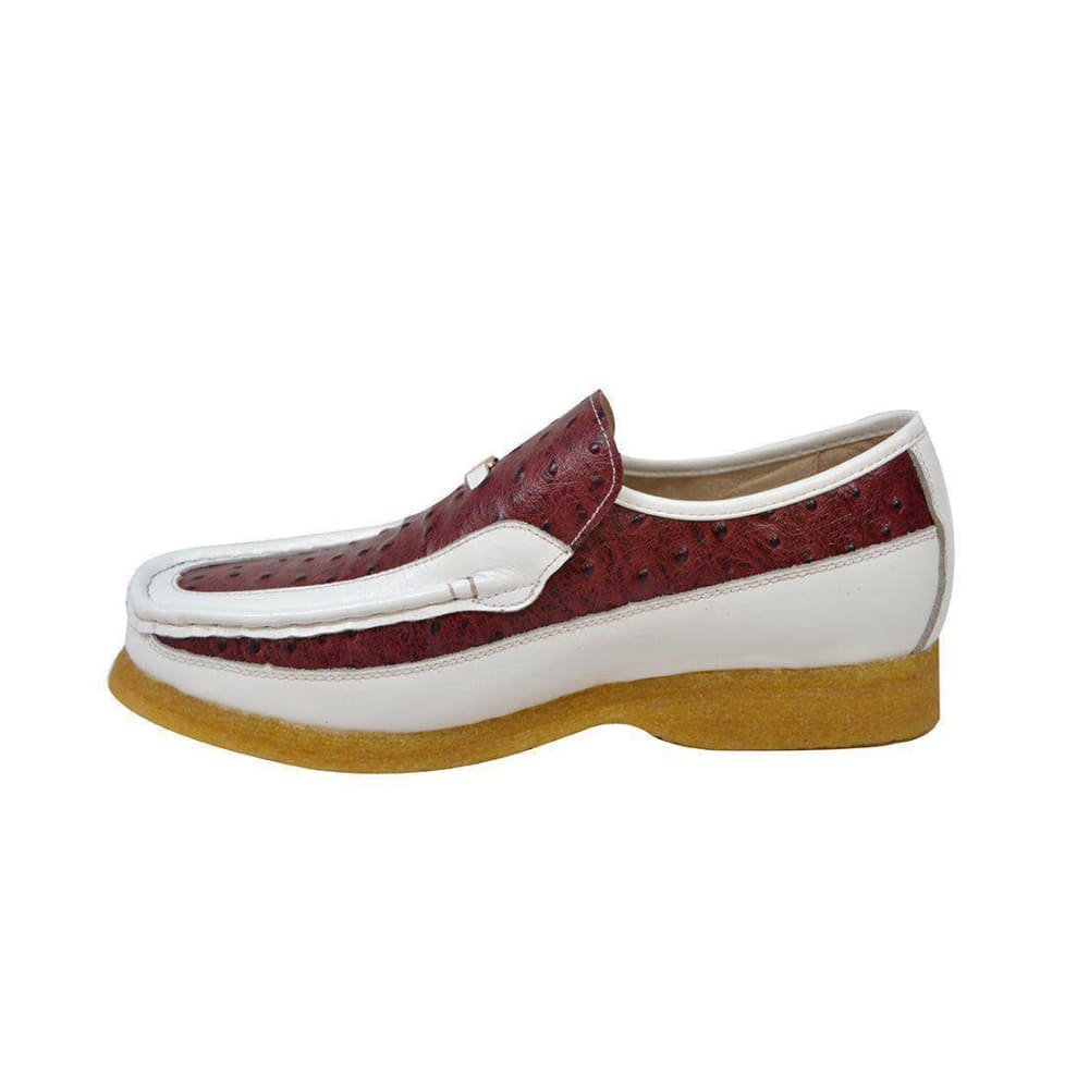 British Walkers Harlem Mens Ostrich Leather Slip On Shoes Exotic Luxe Style with Handcrafted Everyday Comfort