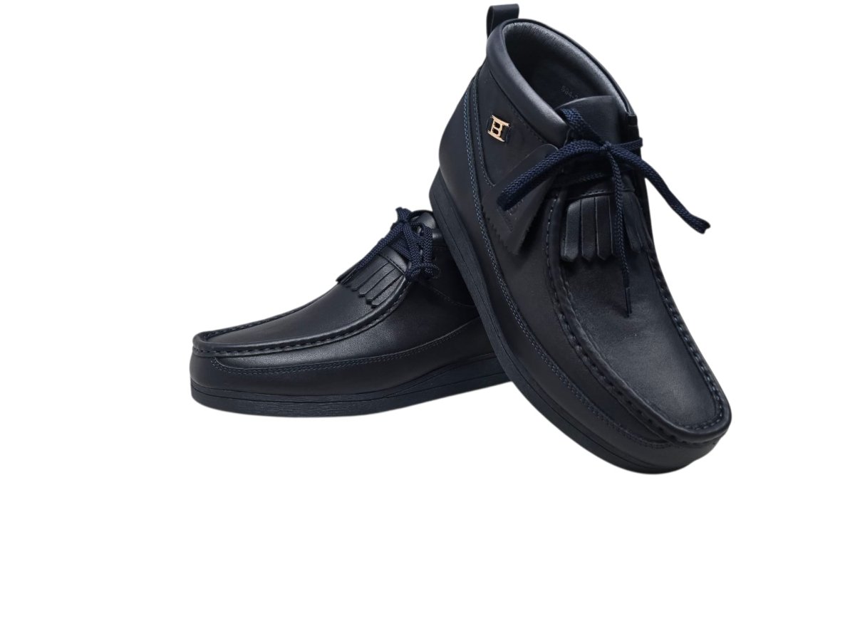 British Walkers New Castle Men's Premium French Lambskin Leather Moc Toe Ankle Boots