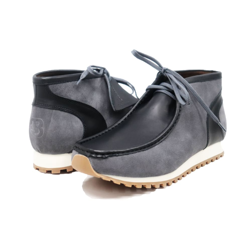 British Walkers New Castle GT – Gray & Black Suede Men’s Chukka Boot ModernSole TwoTone Craft with Signature GT Style