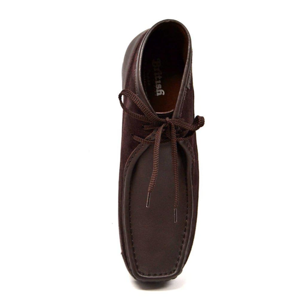 British Walkers New Castle Men's Classic Moc Toe Leather and Suede Chukka Boots