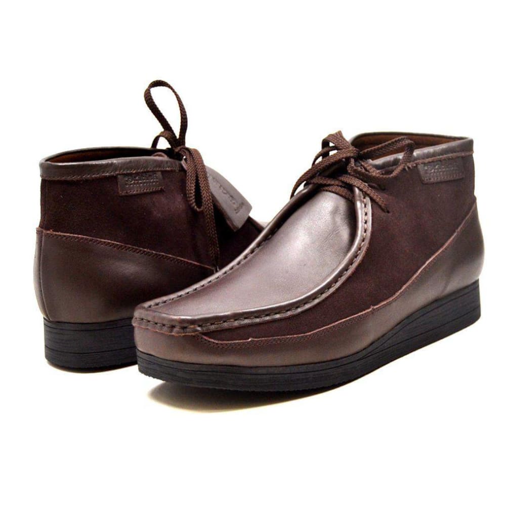 British Walkers New Castle Men's Classic Moc Toe Leather and Suede Chukka Boots