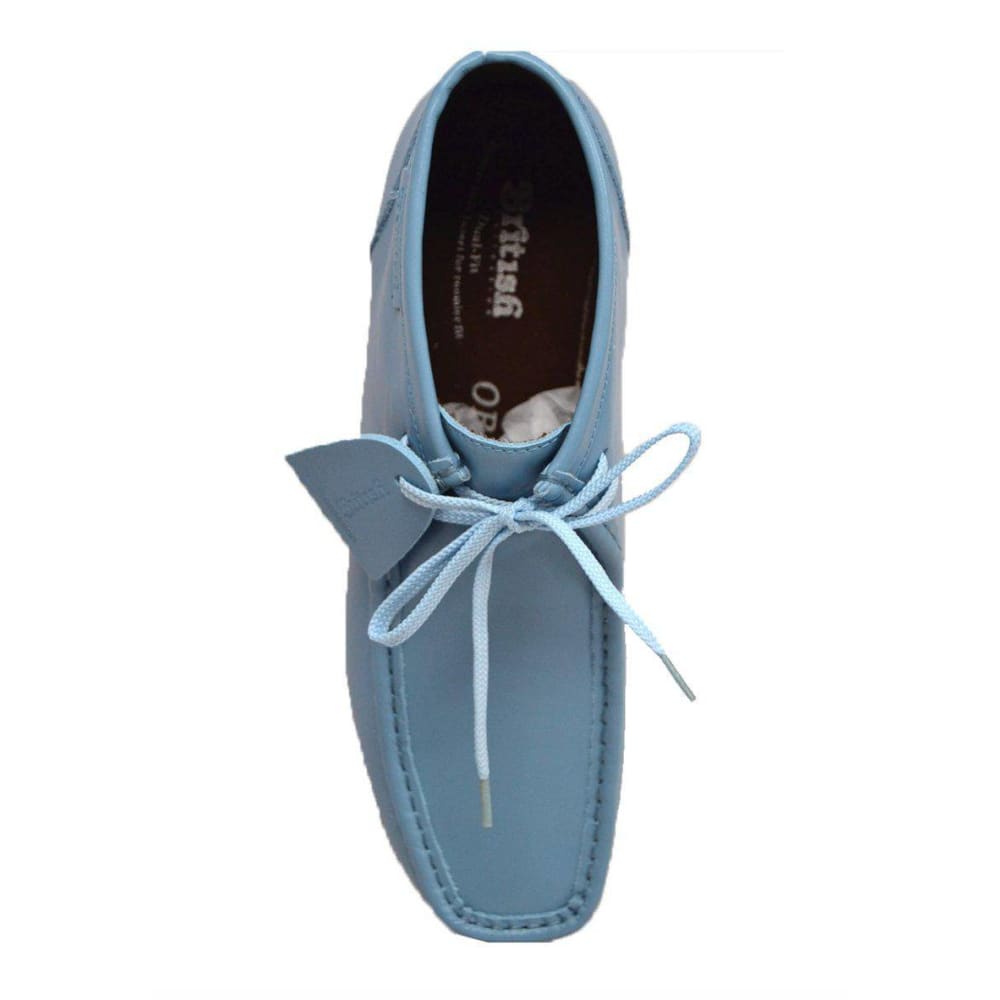 British Walkers New Castle – Sky Blue Leather Men’s Chukka Boot Handcrafted Modern Luxury