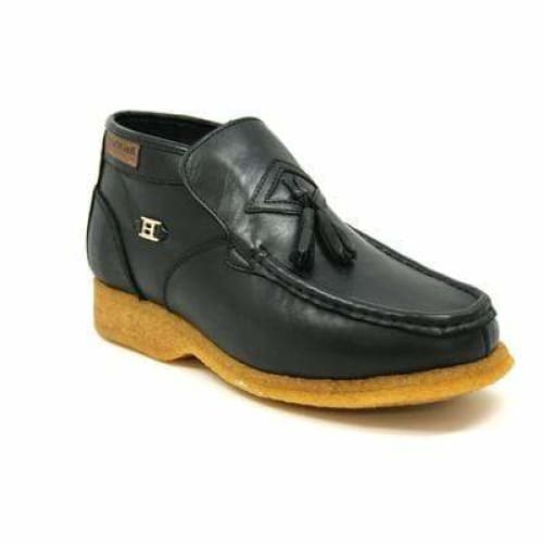 British Walkers Palace Men's Black Leather Slip On Ankle Boots