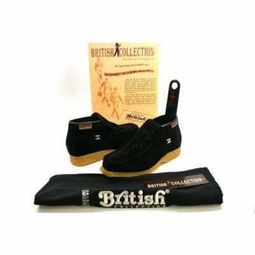 British Walkers Palace Men's Black Suede Slip On Ankle Boots
