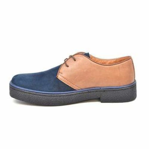 British Walkers Playboy Classic Men's Tan and Navy Leather Low Cut Oxfords