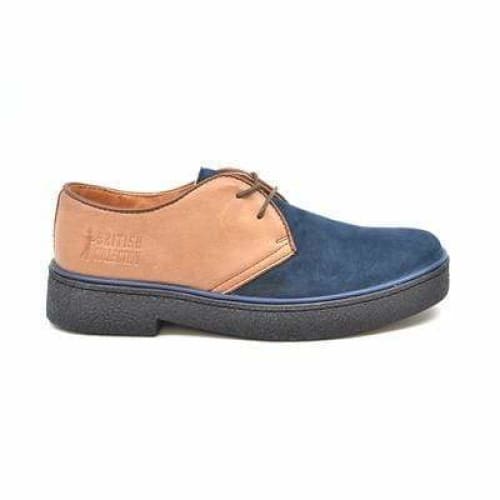 British Walkers Playboy Classic Men's Tan and Navy Leather Low Cut Oxfords