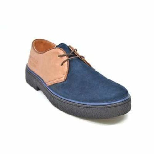 British Walkers Playboy Classic Men's Tan and Navy Leather Low Cut Oxfords