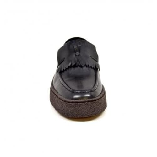 British Walkers Playboy Cruise Men's Black Leather Slip On with Tassle