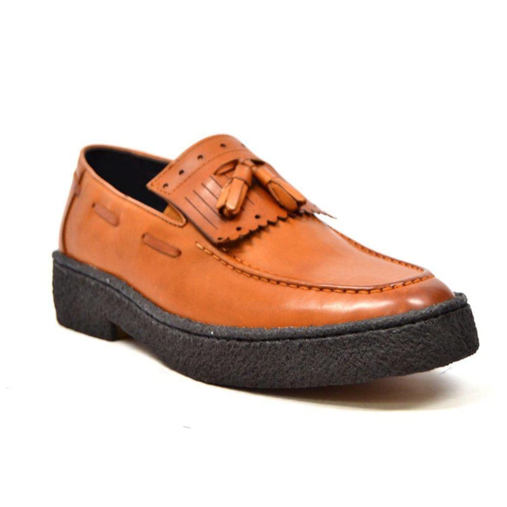 British Walkers Playboy Cruise Men's Leather Slip On Oxfords with Tassle