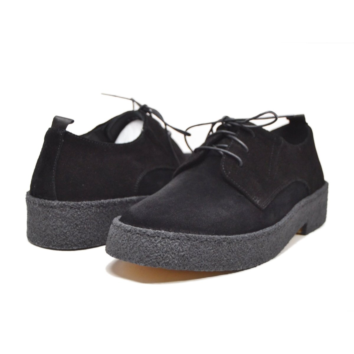 British Walkers Playboy Original – Black Suede Men’s Low - Top Oxford | Crepe - Sole Heritage Craft with Sleek Modern Style