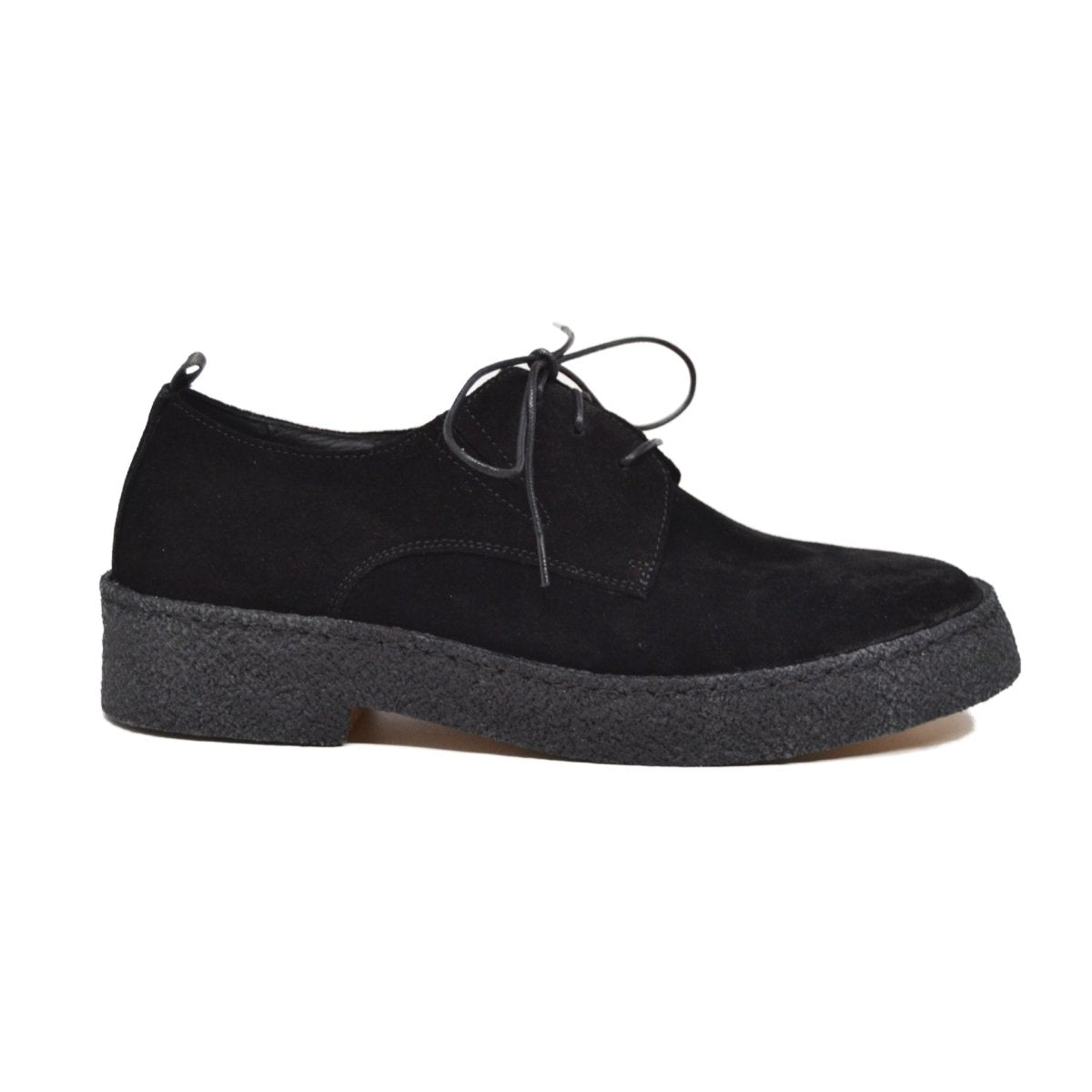British Walkers Playboy Original – Black Suede Men’s Low - Top Oxford | Crepe - Sole Heritage Craft with Sleek Modern Style