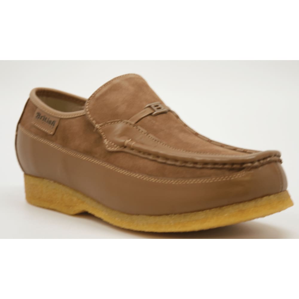 British Walkers Power Men's Crepe Sole Leather and Suede Slip On Shoes