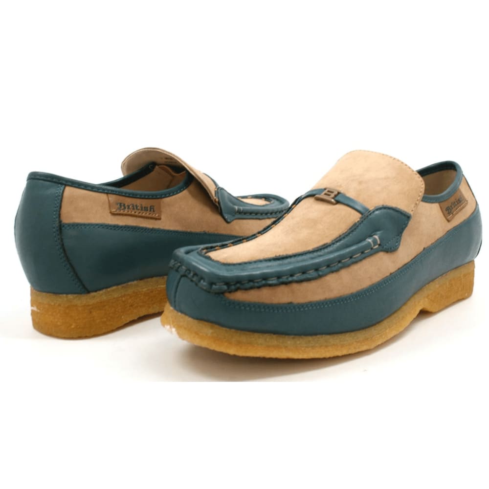 British Walkers Power Men's Crepe Sole Leather and Suede Slip On Shoes