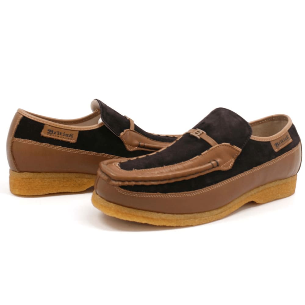 British Walkers Power Men's Crepe Sole Leather and Suede Slip On Shoes